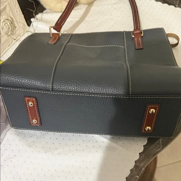 Dooney & Bourke Gray and Brown Tote Bag - Picture 4 of 4
